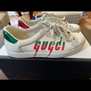 GUCCI ACE 'GUCCI BLADE - DISTRESSED WHITE' WHITE